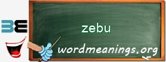 WordMeaning blackboard for zebu